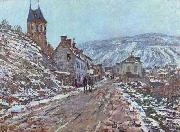 Claude Monet Street near Vetheuil in Winter china oil painting artist